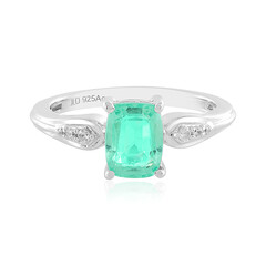 Colombian Emerald Silver Ring