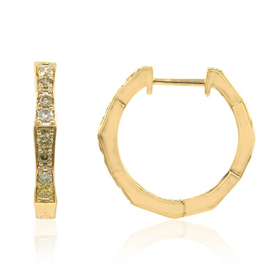 14K SI2 Fancy Diamond Gold Earrings (CIRARI)