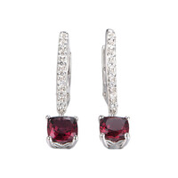 Tocantin Garnet Silver Earrings
