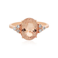 9K Peach Morganite Gold Ring