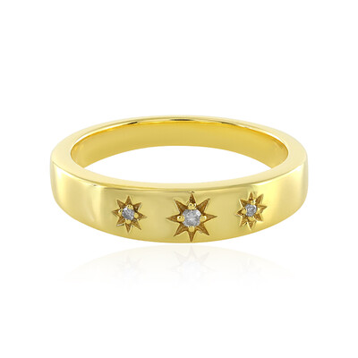 PK (J) Diamond Silver Ring