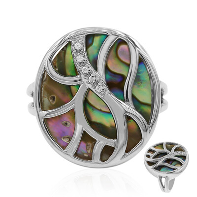 Abalone Shell Silver Ring