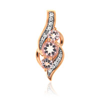9K Unheated Pink Beryl Gold Pendant