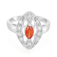 Sunset Ruby Silver Ring