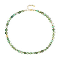 Green Agate Silver Necklace