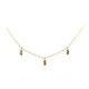 9K SI2 Champagne Diamond Gold Necklace (de Melo)