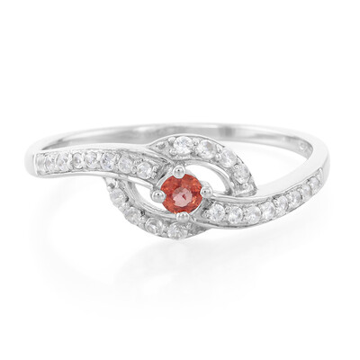 Padparadscha Sapphire Silver Ring