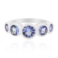 Unheated Tanzanite Silver Ring