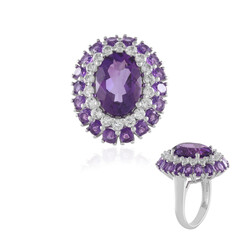 Zambian Amethyst Silver Ring