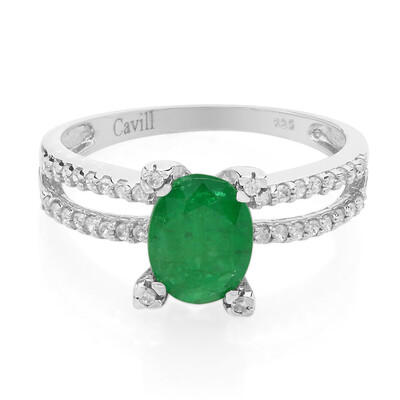 Bahia Emerald Silver Ring
