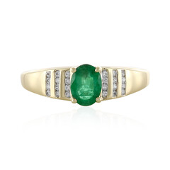 9K Zambian Emerald Gold Ring (Adela Gold)