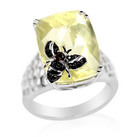 Lemon Citrine Silver Ring