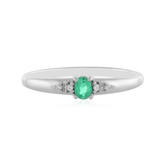 Colombian Emerald Silver Ring