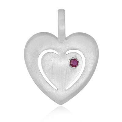Ruby Silver Pendant