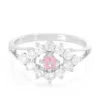 Padparadscha Sapphire Silver Ring