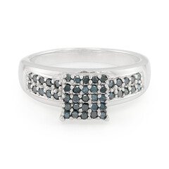 Fancy Diamond Silver Ring