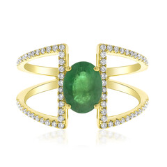 18K AAA Zambian Emerald Gold Ring (CIRARI)