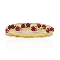 9K Red Beryl Gold Ring
