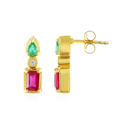 Bemainty Ruby Silver Earrings