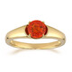9K AAA Mexican Fire Opal Gold Ring