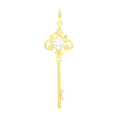 White Topaz Silver Pendant