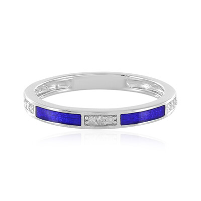 I2 (I) Diamond Silver Ring