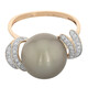 10K Tahitian Pearl Gold Ring (M de Luca)