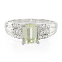 Canary Kunzite Silver Ring