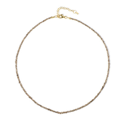 Champagne Diamond Silver Necklace