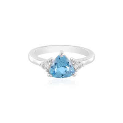 Swiss Blue Topaz Silver Ring