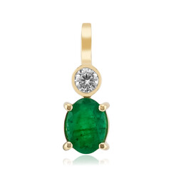 9K Zambian Emerald Gold Pendant
