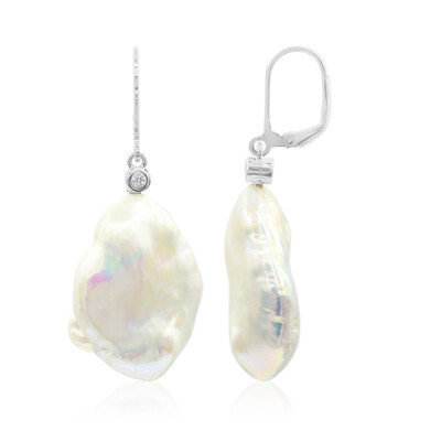 Freshwater pearl Silver Earrings (TPC)