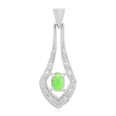 Imperial Chrysoprase Silver Pendant
