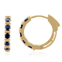Midnight Blue Sapphire Silver Earrings