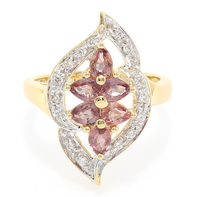 18K Unheated Padparadscha Sapphire Gold Ring (AMAYANI)