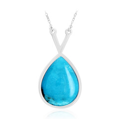 Kingman Turquoise Silver Necklace (Anne Bever)