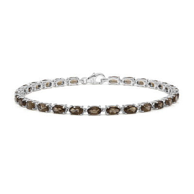 Smoky Quartz Silver Bracelet