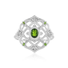 Russian Diopside Silver Ring