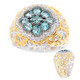 Teal Tourmaline Silver Ring (Gems en Vogue)