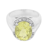 Lemon Citrine Silver Ring