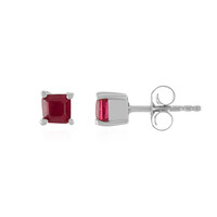 Madagascar Ruby Silver Earrings