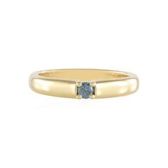 I2 Blue Diamond Silver Ring