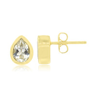 White Topaz Silver Earrings
