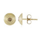 9K VS1 Champagne Diamond Gold Earrings
