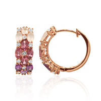 Rhodolite Silver Earrings