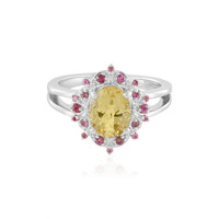 Yellow Beryl Silver Ring