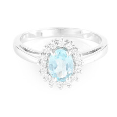 Blue Apatite Silver Ring