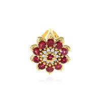 Noble Red Spinel Silver Pendant