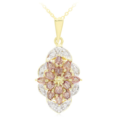 18K Unheated Padparadscha Sapphire Gold Necklace (AMAYANI)