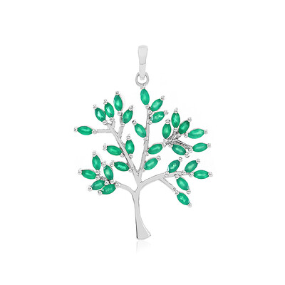 Green Onyx Silver Pendant